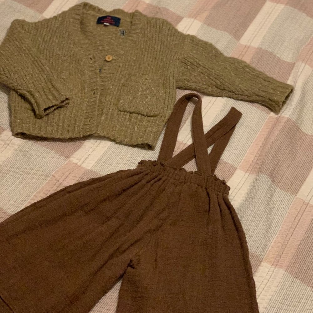 Girls Fall Cardigan and wide pants